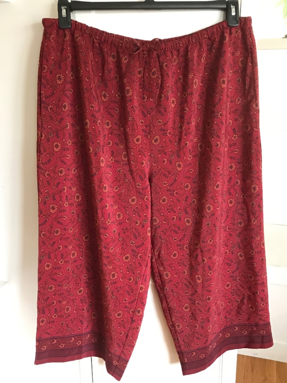VENEZIA Boho Wide Leg Cropped Pants Vintage Women’s Plus Size 18/20 1X